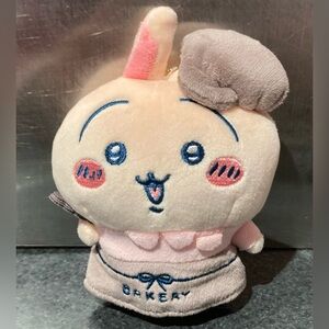 🇯🇵🍞🐰 12.5cm Japan Chiikawa Usagi Rabbit Bakery Staff Bread Mascot Plush Keychain